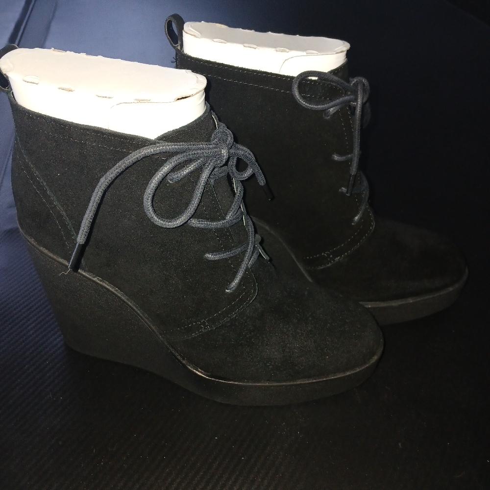 NIB, Jessica Simpson, Women's Black Wedge Ankle Boots. Sz. 8